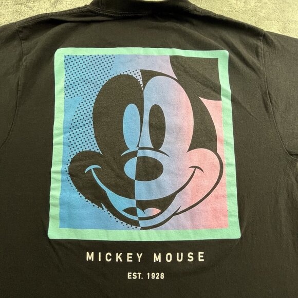 Disney Collection By NEFF Shirt Men's Medium Black Short Sleeve Mickey Mouse - Picture 5 of 9